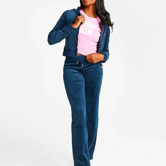 Navy blue juicy couture tracksuit